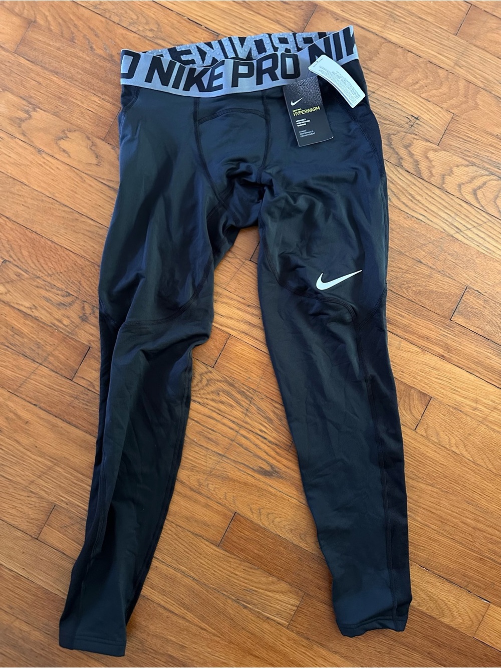 Nike Pro Hyperwarm Men's Compression Tights Black L NWT